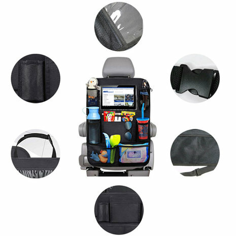 Handige autostoel organizer met tablethouder - Set van 2