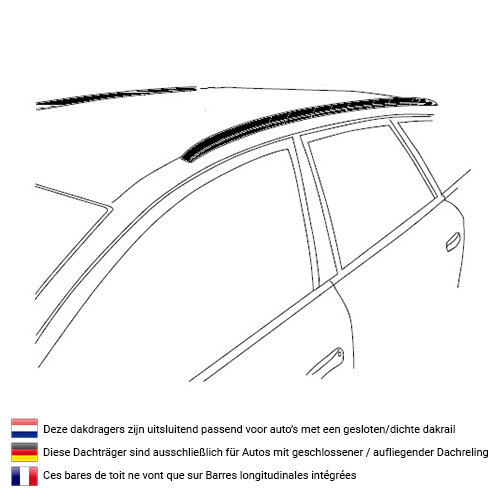 Dakdragers zwart Audi A6 Avant / Stationwagon vanaf 2005