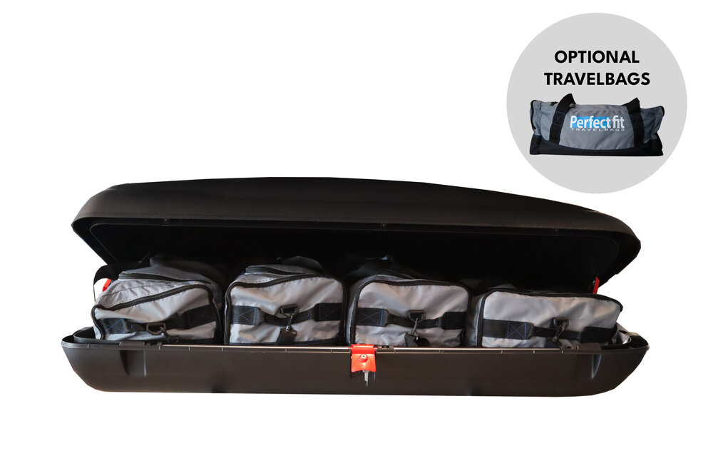 Dakkoffer Artplast 400 liter antraciet/carbon + dakdragers Skoda Fabia (zonder glazen dak) 5 deurs hatchback vanaf 2015