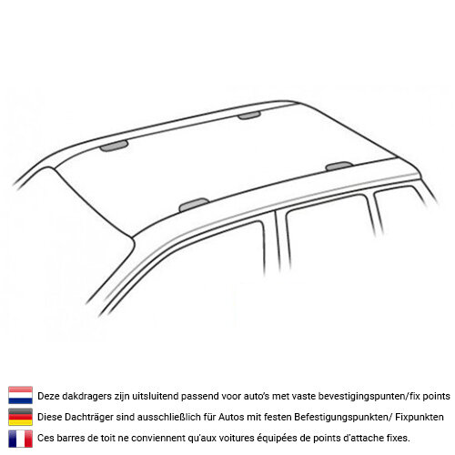 Dakkoffer Artplast 400 liter antraciet/carbon + dakdragers Mercedes Citan (W415) Bestelwagen vanaf 2012
