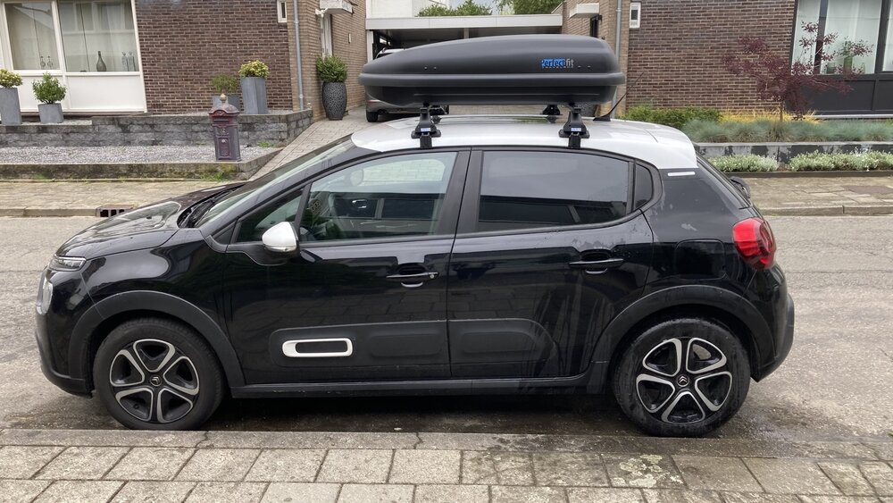 Dakkoffer PerfectFit 400 Liter + dakdragers Mercedes GLE Coupe 2015 t/m 2018