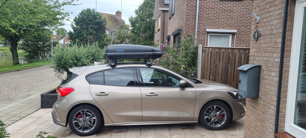 Dakkoffer PerfectFit 400 Liter + dakdragers Ford Mondeo SW 2012 t/m 2014 voor gesloten dakrail