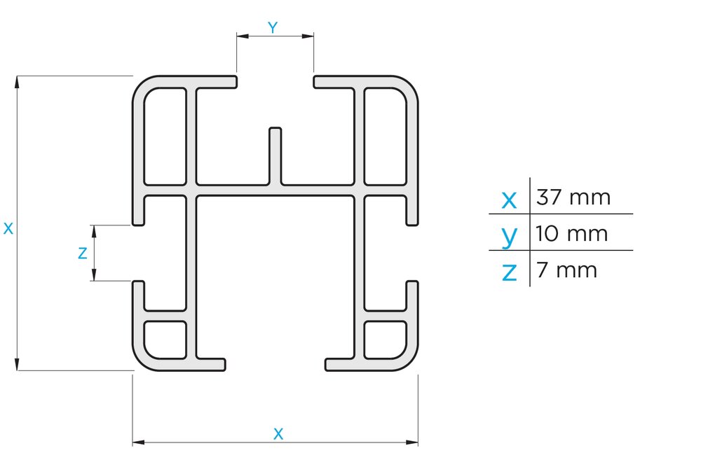 Dakdragers Nissan Primastar (X82) - L1,L2 - H1 2001 t/m 2014 set van 4 aluminium