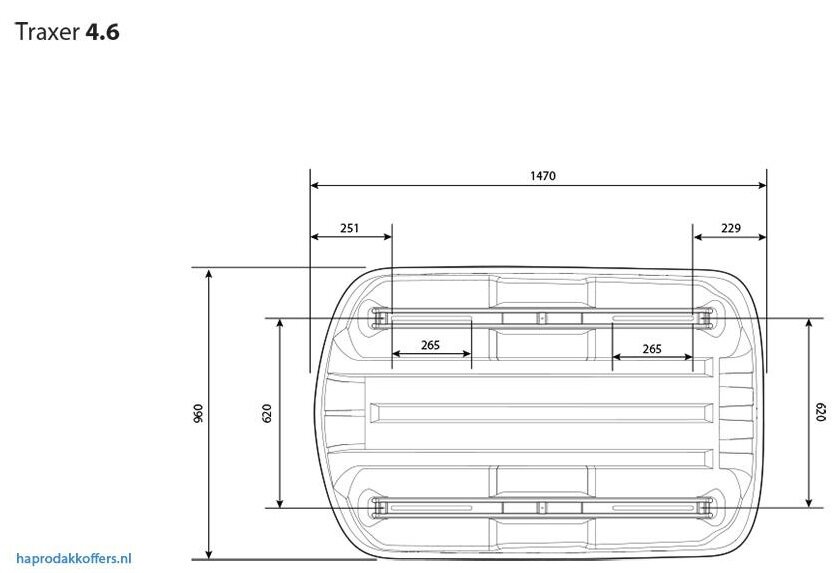Hapro Traxer 4.6 Antraciet 370L dakkoffer