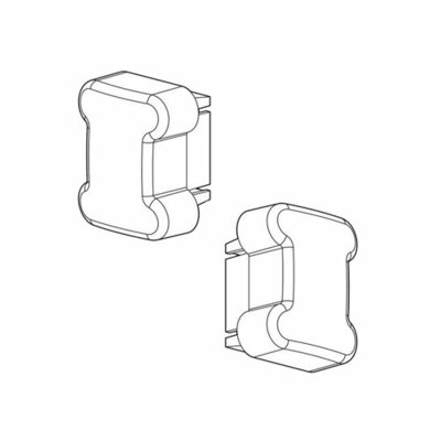 Afdekdoppen Nordrive voor stalen dakdragers set van 2 stuks links en rechts