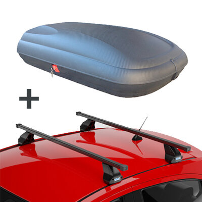 ArtPlast dakkoffer 320 liter + PerfectFit dakdragers Fiat Croma 5 deurs hatchback 2005 t/m 2010
