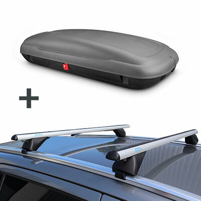 Artplast dakkoffer 400 liter + PerfectFit dakdragers Volkswagen ID7 Tourer vanaf 2024