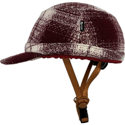 Vizorz SwitchCap fietshelm - Woolly cherry cap