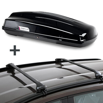 Dakkoffer Modula Ciao 430 Liter + Dakdragers Dacia Lodgy SUV vanaf 2012