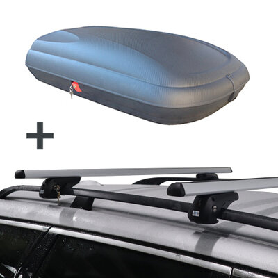 ArtPlast dakkoffer 320 liter + PerfectFit dakdragers Skoda Praktik Stationwagon 2007 t/m 2015