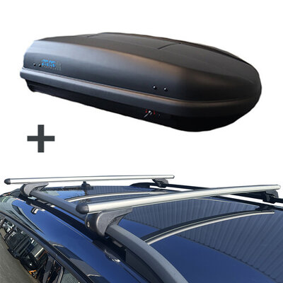 PerfectFit dakkoffer 400 liter + Nordrive dakdragers Ford Kuga 03/2013 t/m 10/2019