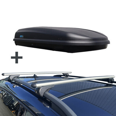 PerfectFit dakkoffer 500 liter + Nordrive dakdragers Nissan Murano 10/2008 t/m 05/2015