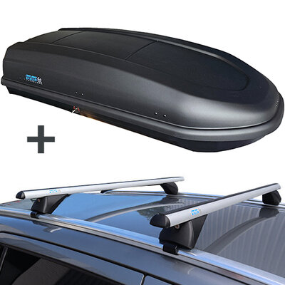 PerfectFit dakkoffer 440 liter + PerfectFit dakdragers Volvo V90 Cross Country vanaf 2017