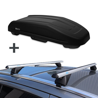 Modula dakkoffer Evo 470 + PerfectFit dakdragers Mazda CX-90 vanaf 2024