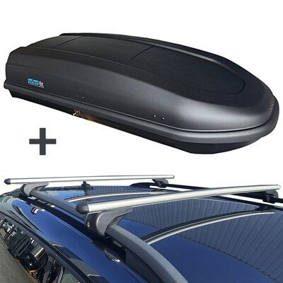 PerfectFit dakkoffer 440 liter + Nordrive dakdragers Ford Ka+ 10/2016 t/m 09/2019