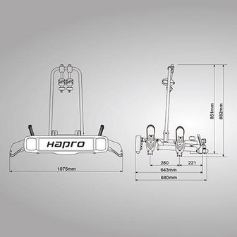 Hapro Atlas active 2 Fietsendrager geschikt voor e-bikes (60kg)