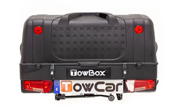 TowBox V1 Zwart bagagebox voor op de trekhaak 300 liter