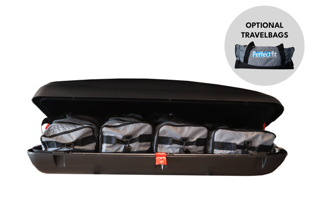 Dakkoffer ArtPlast 400 Liter antraciet/carbon + Dakdragers Seat Ibiza ST Wagon (6J/6P) Stationwagon 2010 t/m 2015