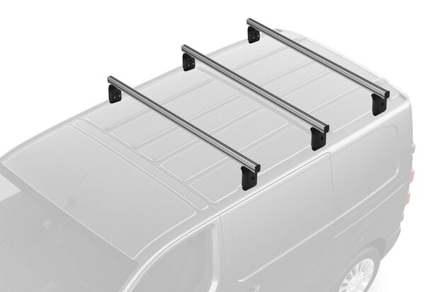 Dakdragers Volkwagen Caddy III (2K) - L1,L2 2015 t/m 2020 set van 3 aluminium