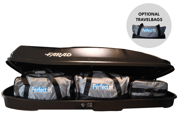 Dakkoffer 680 liter Farad Marlin N7 skibox zwart