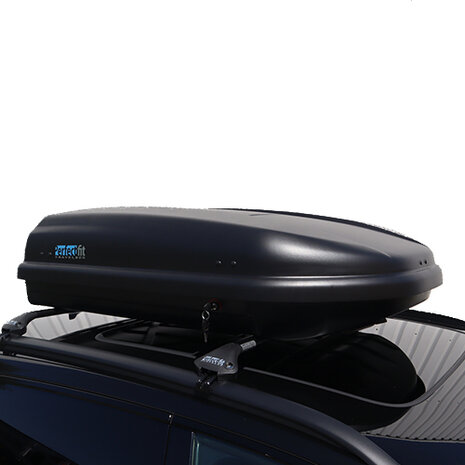 Dakkoffer 400 liter Perfect Fit travelbox Mat zwart