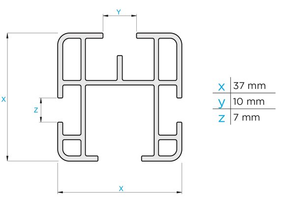 Dakdragers Nissan Primastar (X82) - L1,L2 - H2 2001 t/m 2014 set van 4 aluminium