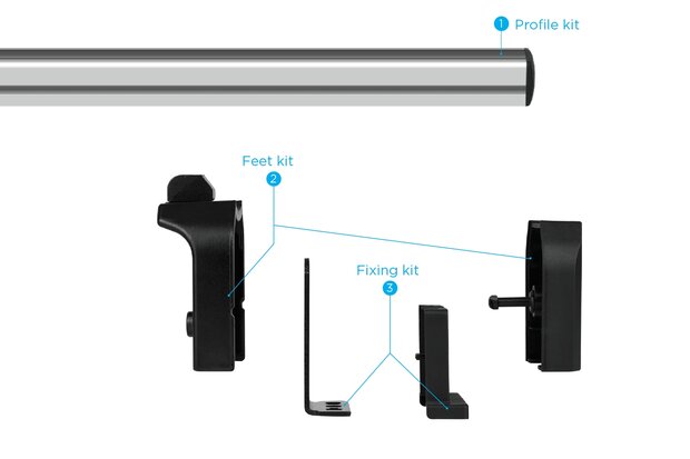 Dakdragers Ram ProMaster (Van) - L1,L2,L3,L4 - H1,H2,H3 vanaf 2014 set van 3 aluminium