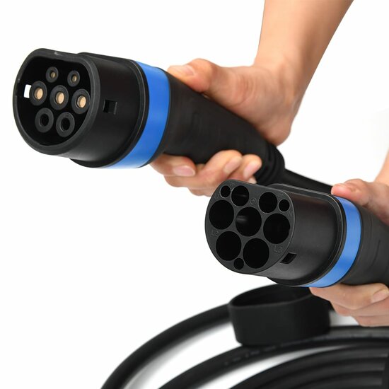 Laadkabel 5 meter type 2 Topkwaliteit 3 fase 16A tot 11kW - Met gratis opbergtas