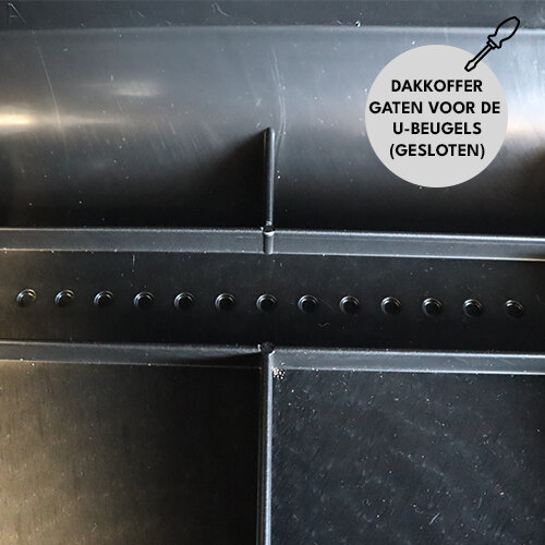 ArtPlast dakkoffer 320 liter + PerfectFit dakdragers Nissan Micra 5 deurs hatchback 2010 t/m 2017