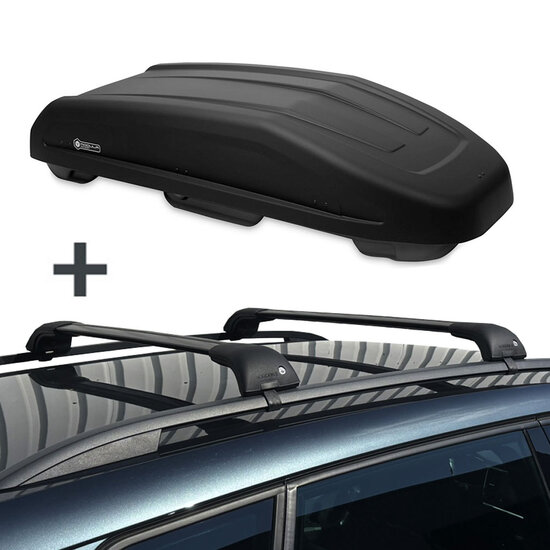 Modula dakkoffer Evo 550 liter + Nordrive dakdragers Nissan X-Trail 2014 t/m 2022