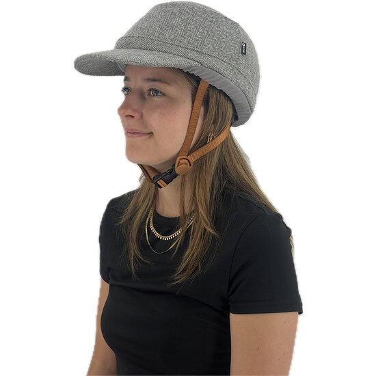 Vizorz SwitchCap fietshelm - Grey woolly cap