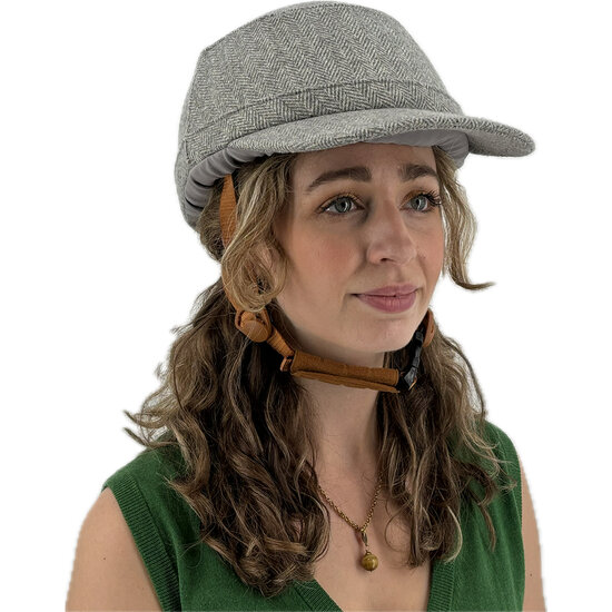 Vizorz SwitchCap fietshelm - Grey woolly cap