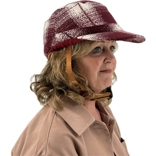 Vizorz SwitchCap fietshelm - Woolly cherry cap