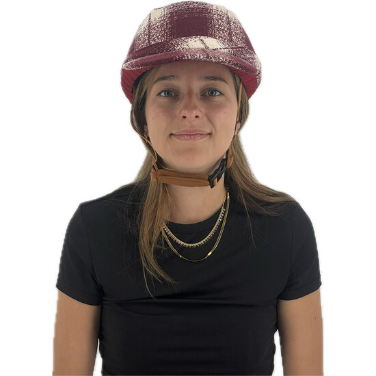 Vizorz SwitchCap fietshelm - Woolly cherry cap