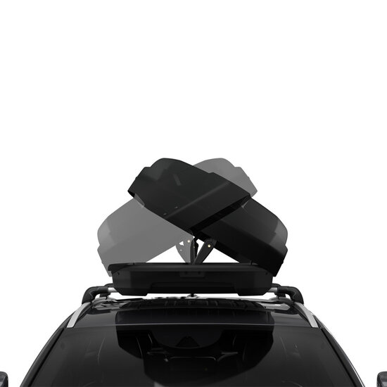 Thule dakkoffer Force M 400 liter Zwart Mat