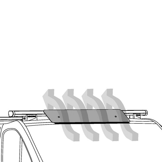 Nordrive spoiler voor stalen stang - 95cm