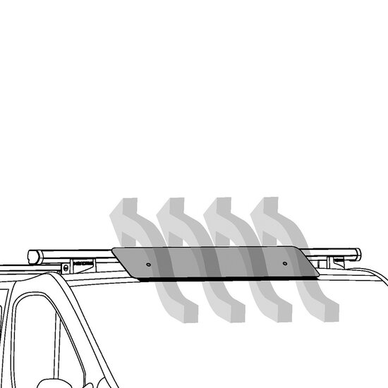 Nordrive spoiler voor stalen stang - 110cm