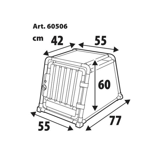 Lampa auto-hondenbench 55 x 77 x 60H cm