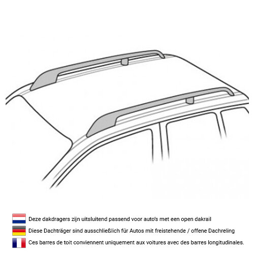 Dakkoffer PerfectFit 500 Liter + dakdragers Mercedes GL (X164) SUV 2006 t/m 2012