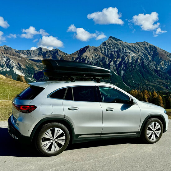 Farad dakkoffer Koral N20 480 liter - Mat zwart + PerfectFit dakdragers Cupra Formentor vanaf 2021