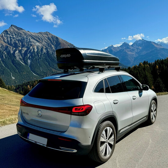 Farad dakkoffer Koral N20 480 liter - Mat zwart + PerfectFit dakdragers Cupra Formentor vanaf 2021