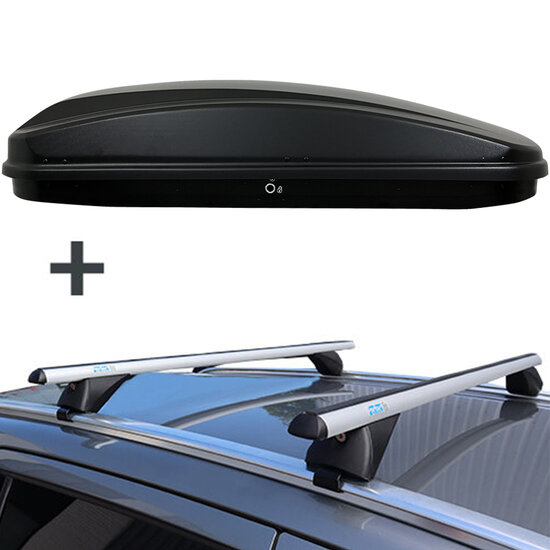 Farad dakkoffer N18 430 liter + PerfectFit dakdragers Volkswagen Touareg 2019 t/m 2023