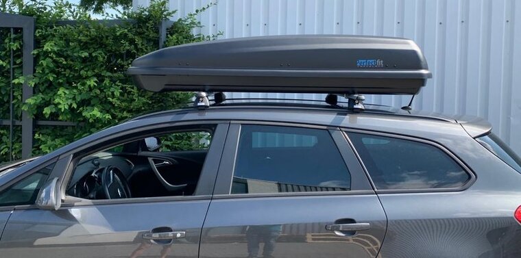 PerfectFit dakkoffer 500 liter + Nordrive dakdragers Fiat Doblo 11/2000 t/m 12/2009