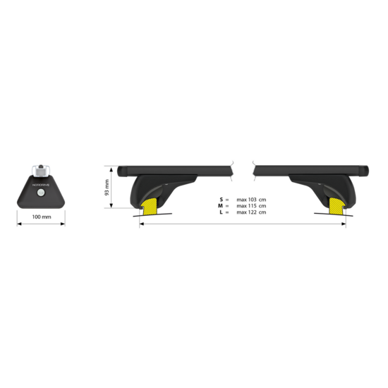 Nordrive dakdragers Fiat Panda 5 deurs hatchback 2012 t/m 2020