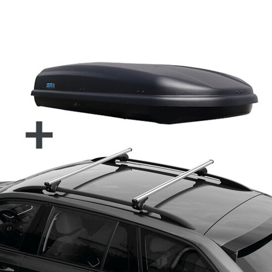 PerfectFit dakkoffer 500 liter + Nordrive dakdragers Citroen C4 Picasso 03/2007 t/m 05/2013