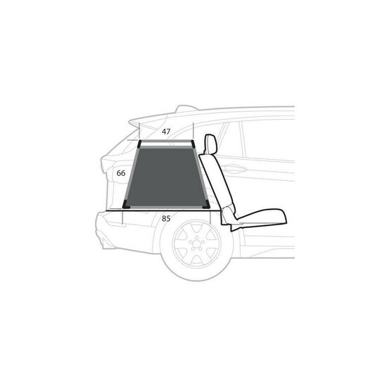 Lampa auto-hondenbench 60 x 85 x 66H cm