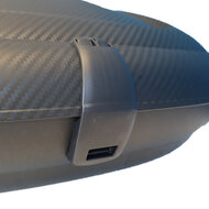 Dakkoffer ArtPlast 400 liter antraciet/carbon + dakdragers Renault Clio (Grand Tourer) Stationwagon vanaf 2013