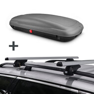 Dakkoffer ArtPlast 400 liter antraciet/carbon + dakdragers Fiat Croma Stationwagon 2005 t/m 2011