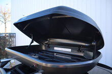 PerfectFit dakkoffer 400 liter + Nordrive dakdragers Fiat Punto 3 deurs hatchback 01/2012 t/m 08/2018