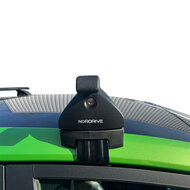 PerfectFit dakkoffer 400 liter + Nordrive dakdragers Fiat Punto 5 deurs hatchback 01/2012 t/m 04/2019